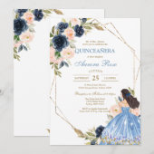 Modern Rustic Quinceanera Invitation 招待状 (正面/裏面)