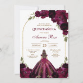 Modern Rustic Quinceanera Invitation 招待状 (正面)