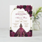 Modern Rustic Quinceanera Invitation 招待状 (スタンド正面)