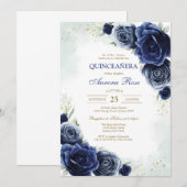 Modern Rustic Quinceanera Invitation 招待状 (正面/裏面)