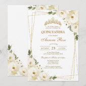 Modern Rustic Quinceanera Invitation 招待状 (正面/裏面)