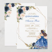 Modern Rustic Quinceanera Invitation 招待状 (正面/裏面)