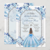 Modern Rustic Quinceanera Invitation 招待状 (正面/裏面)