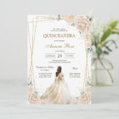 Modern Rustic Quinceanera Invitation 招待状 (スタンド正面)