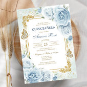 Modern Rustic Quinceanera Invitation 招待状