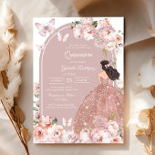 Modern Rustic Quinceanera Invitation 招待状