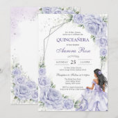 Modern Rustic Quinceanera Invitation 招待状 (正面/裏面)
