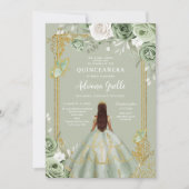 Modern Rustic Quinceanera Invitation 招待状 (正面)