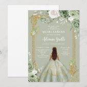Modern Rustic Quinceanera Invitation 招待状 (正面/裏面)
