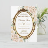 Modern Rustic Quinceanera Invitation 招待状 (スタンド正面)