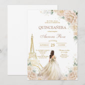 Modern Rustic Quinceanera Invitation 招待状 (正面/裏面)