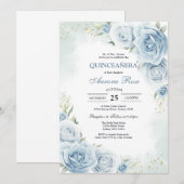 Modern Rustic Quinceanera Invitation 招待状 (正面/裏面)
