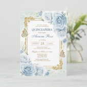 Modern Rustic Quinceanera Invitation 招待状 (スタンド正面)