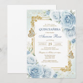 Modern Rustic Quinceanera Invitation 招待状 (正面/裏面)