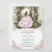 Modern Rustic Quinceanera Invitation 招待状 (正面)