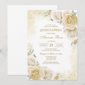 Modern Rustic Quinceanera Invitation 招待状 (正面/裏面)