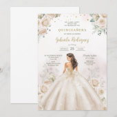 Modern Rustic Quinceanera Invitation 招待状 (正面/裏面)