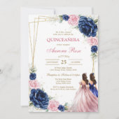Modern Rustic Quinceanera Invitation 招待状 (正面)