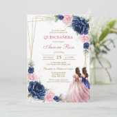 Modern Rustic Quinceanera Invitation 招待状 (スタンド正面)