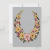 Modern Rustic Watercolor Yellow Rose & Lavender We 招待状 (裏面)