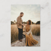 Modern Rustic Wedding Details エンクロージャーカード (裏面)