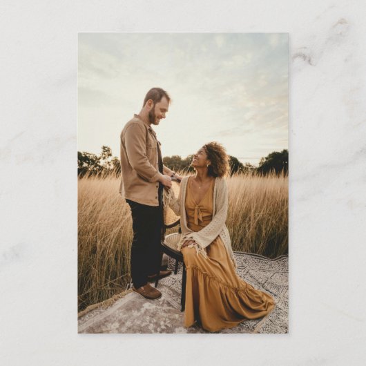 Modern Rustic Wedding Details エンクロージャーカード (裏面)