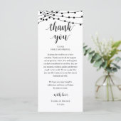 Modern Rustic Wedding Dinner Thank You Card プログラム (スタンド正面)