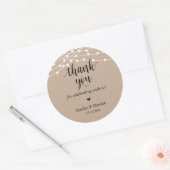Modern Rustic Wedding Dinner Thank You Gifts  ラウンドシール (封筒)