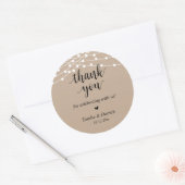 Modern Rustic Wedding Dinner Thank You Gifts  ラウンドシール (封筒)
