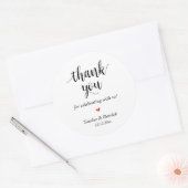 Modern Rustic Wedding Dinner Thank You Gifts ラウンドシール (封筒)