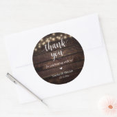 Modern Rustic Wedding Dinner Thank You Gifts  ラウンドシール (封筒)