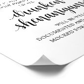 Modern Rustic Wedding Open Bar Drunken Shenanigans ポスター (角)