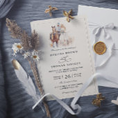 Modern Rustic Western Rustic QR Code Wedding 招待状