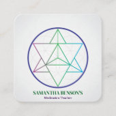 Modern Sacred Geometry Symbol Merkabah スクエア名刺 (正面)