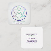 Modern Sacred Geometry Symbol Merkabah  スクエア名刺 (正面/裏面)