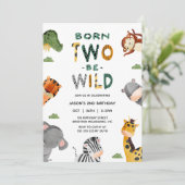Modern Safari Born Two Be Wild 2nd Birthday 招待状 (スタンド正面)