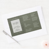 Modern Sage Green Boho Logo 4OZ Cosmetic Bottle 長方形シール (封筒)