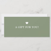 Modern Sage Green Business Logo Gift Certificate (裏面)