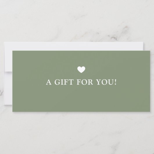 Modern Sage Green Business Logo Gift Certificate (裏面)