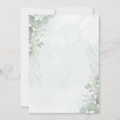 Modern Sage Green Eucalyptus Wedding Invitation 招待状 (裏面)