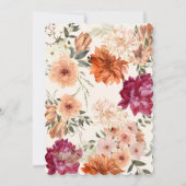 Modern sage green floral fall wedding  セーブザデート (裏面)