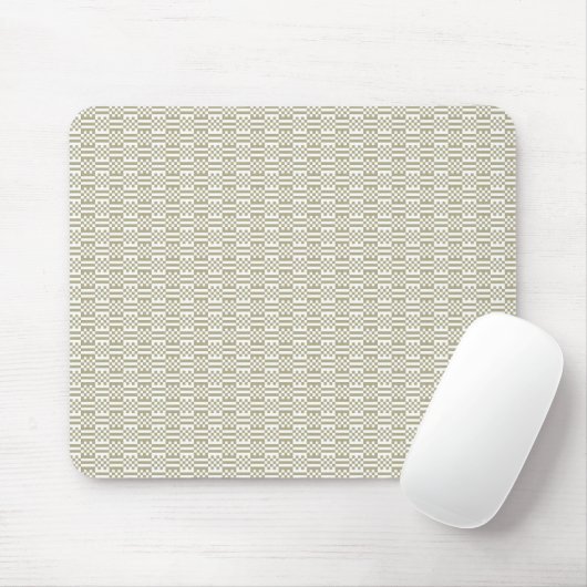Modern Sage Green Geometric Pattern Mouse Pad マウスパッド (マウス)