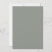 Modern Sage Green Minimalist Wedding セーブザデート (裏面)