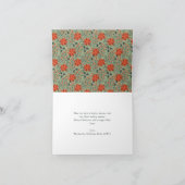 Modern Sage Green Poinsettia Photo Christmas Card シーズンカード (内部)