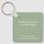 Modern Sage Green QR Code Business Promotional キーホルダー (正面)