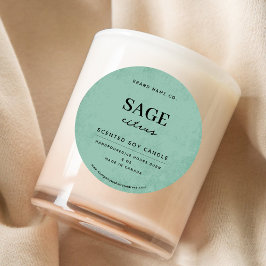 Modern Sage Green Rustic ラウンドシール