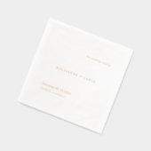 Modern Sage Green Simple Wedding 箔ナプキン (左)