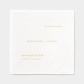 Modern Sage Green Simple Wedding 箔ナプキン (正面)