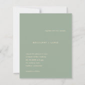 Modern Sage Green Simple Wedding Invitation (正面)