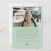 Modern Sage Green Triangle Christmas Photo Letter シーズンカード (裏面)